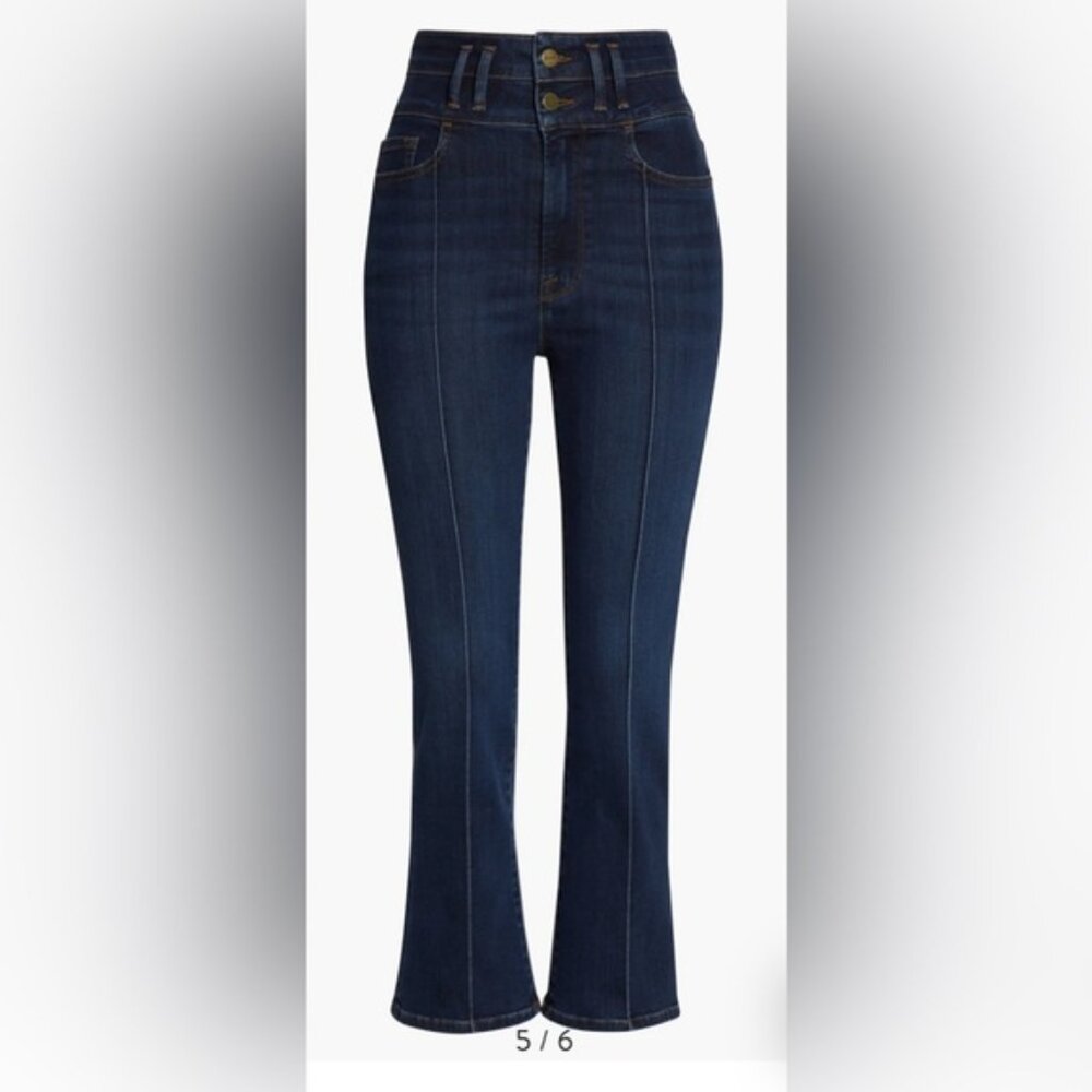 Frame Le Catroux Center Seam Crop Mini Bootcut Jeans size 25